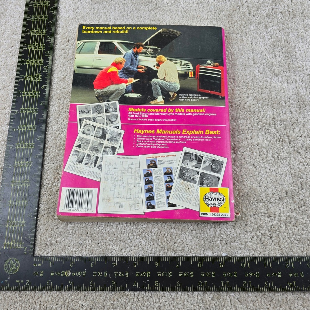 Haynes 36016 Ford Escort Mercury Lynx Repair Manual 1981-1990 - Picture 3 of 3
